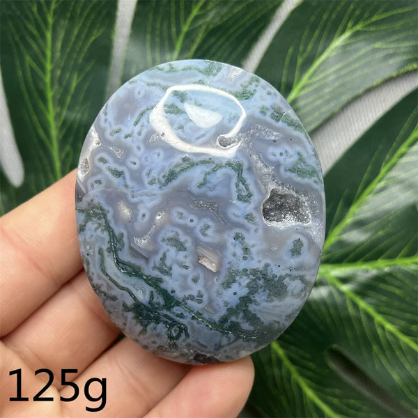 Green Moss Agate Palm Stone-ToShay.org