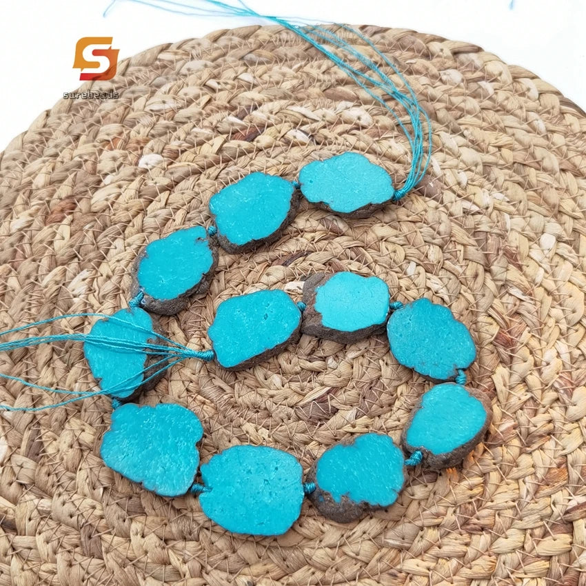 Blue Turquoise Slab Beads-ToShay.org