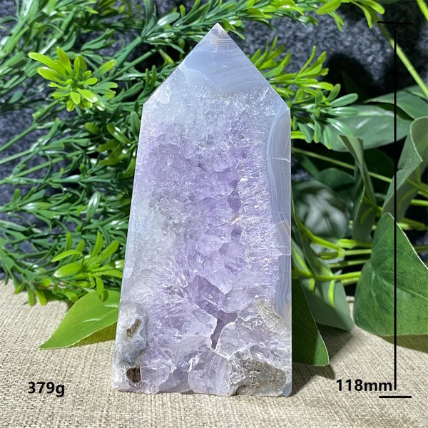Purple Amethyst Agate Tower-ToShay.org