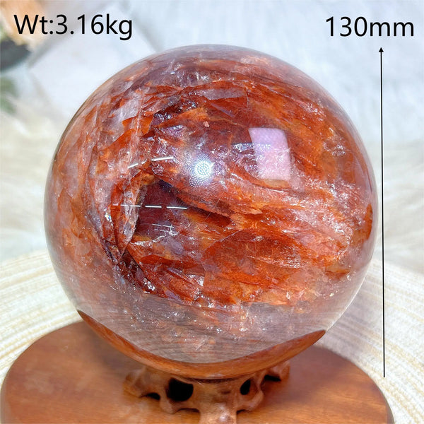 Red Rainbow Fire Quartz Ball-ToShay.org