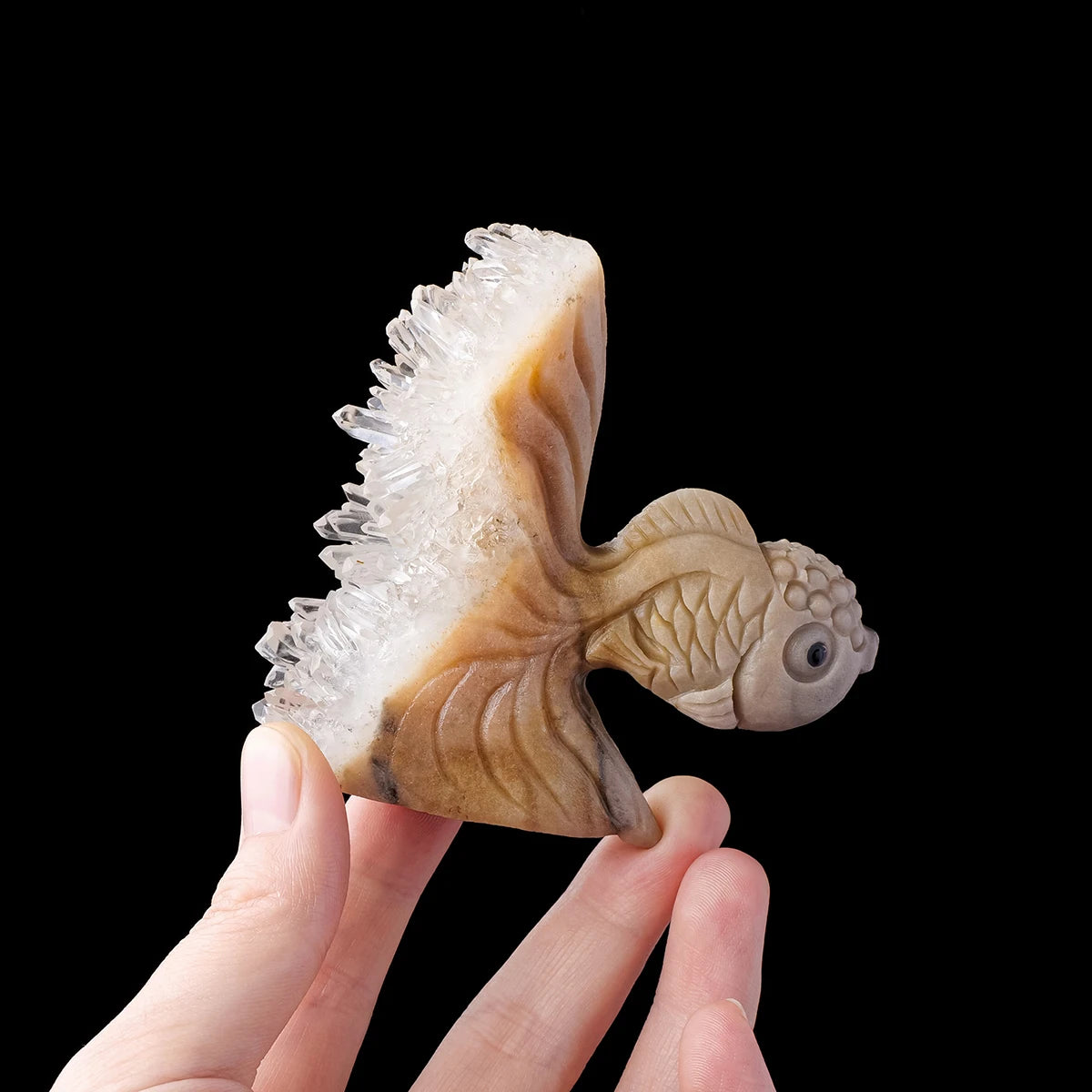 Clear Quartz Cluster Goldfish-ToShay.org