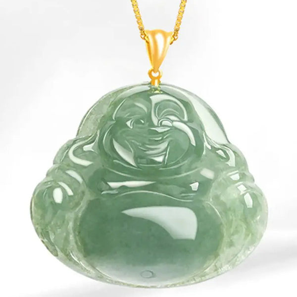 Green Jadeite Buddha Pendant-ToShay.org