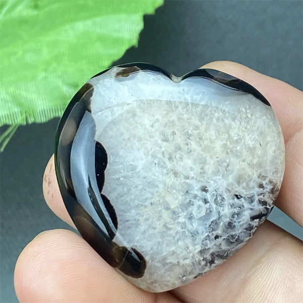 Black Agate Geode Heart-ToShay.org