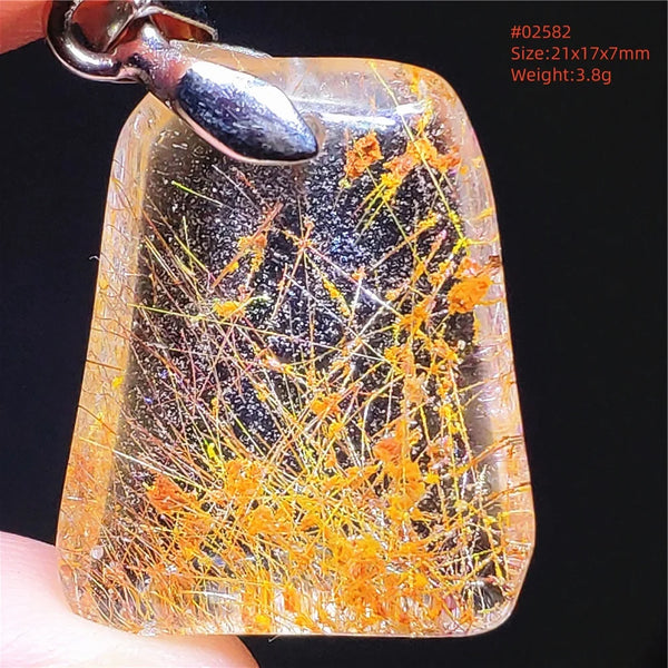 Gold Rutilated Quartz Pendant-ToShay.org