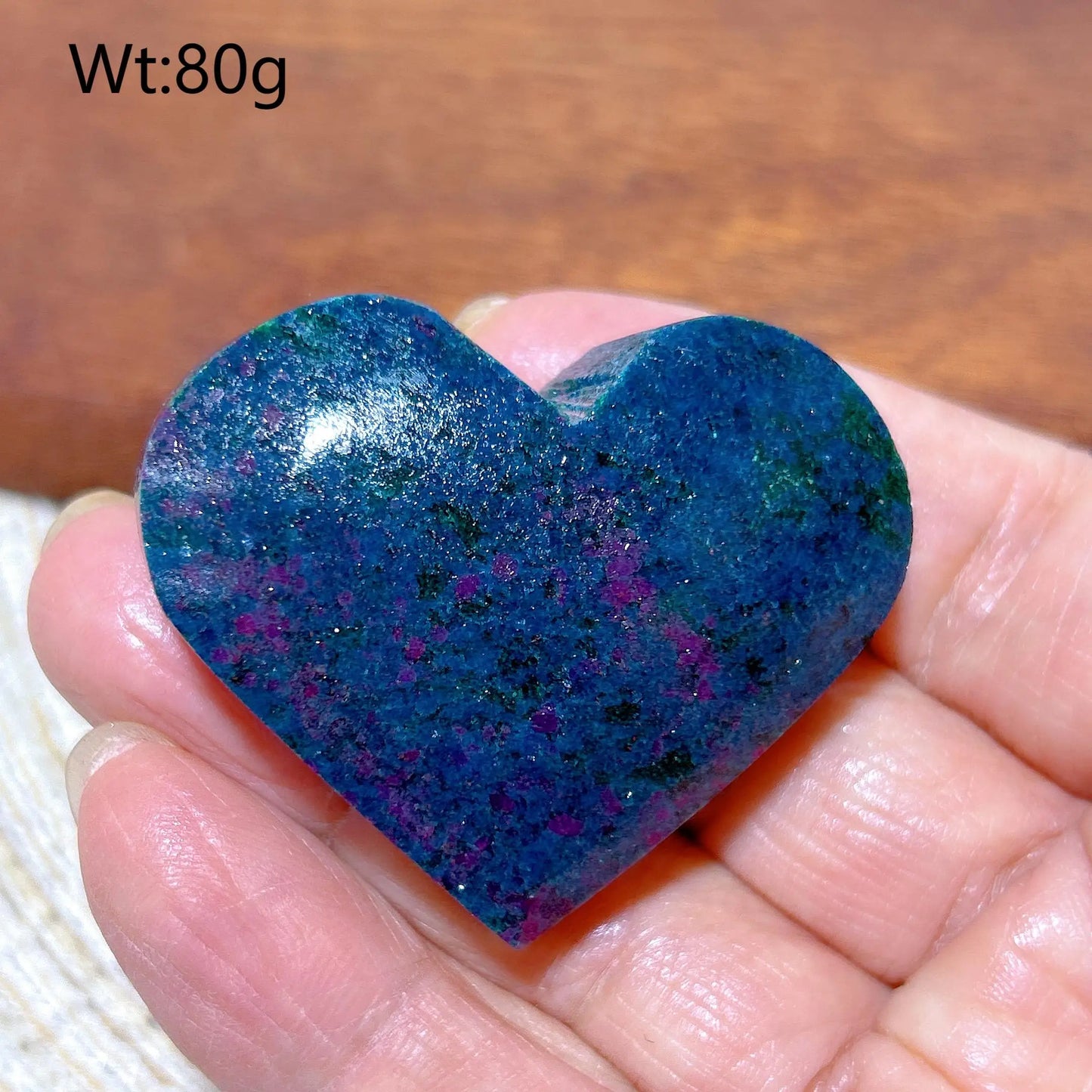 Blue Ruby Kyanite Heart-ToShay.org