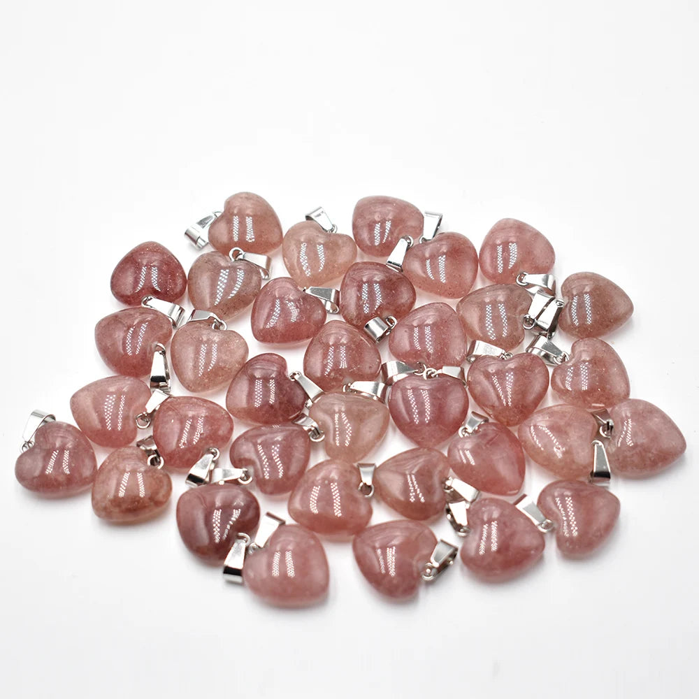 Mixed Crystal Heart Pendants-ToShay.org