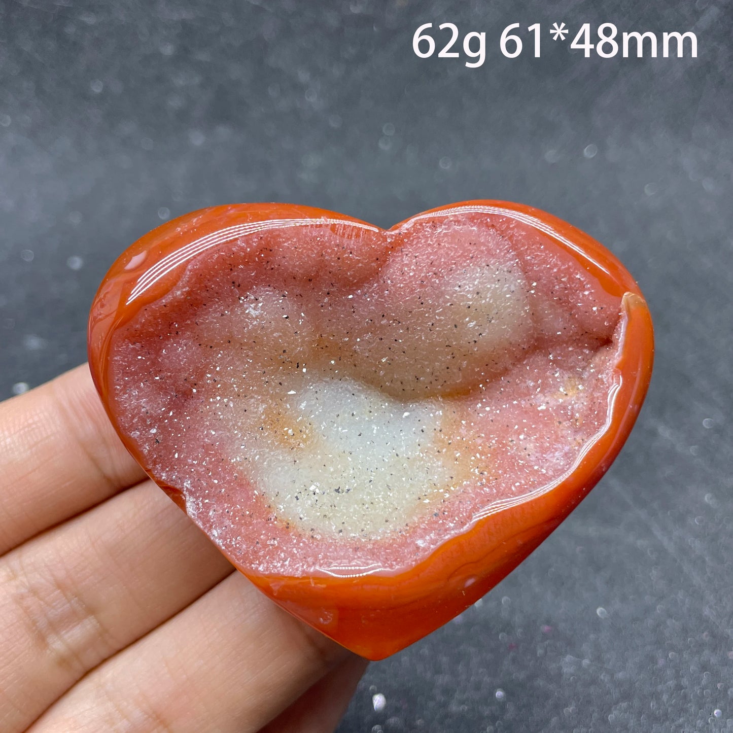 Red Agate Geode Heart-ToShay.org
