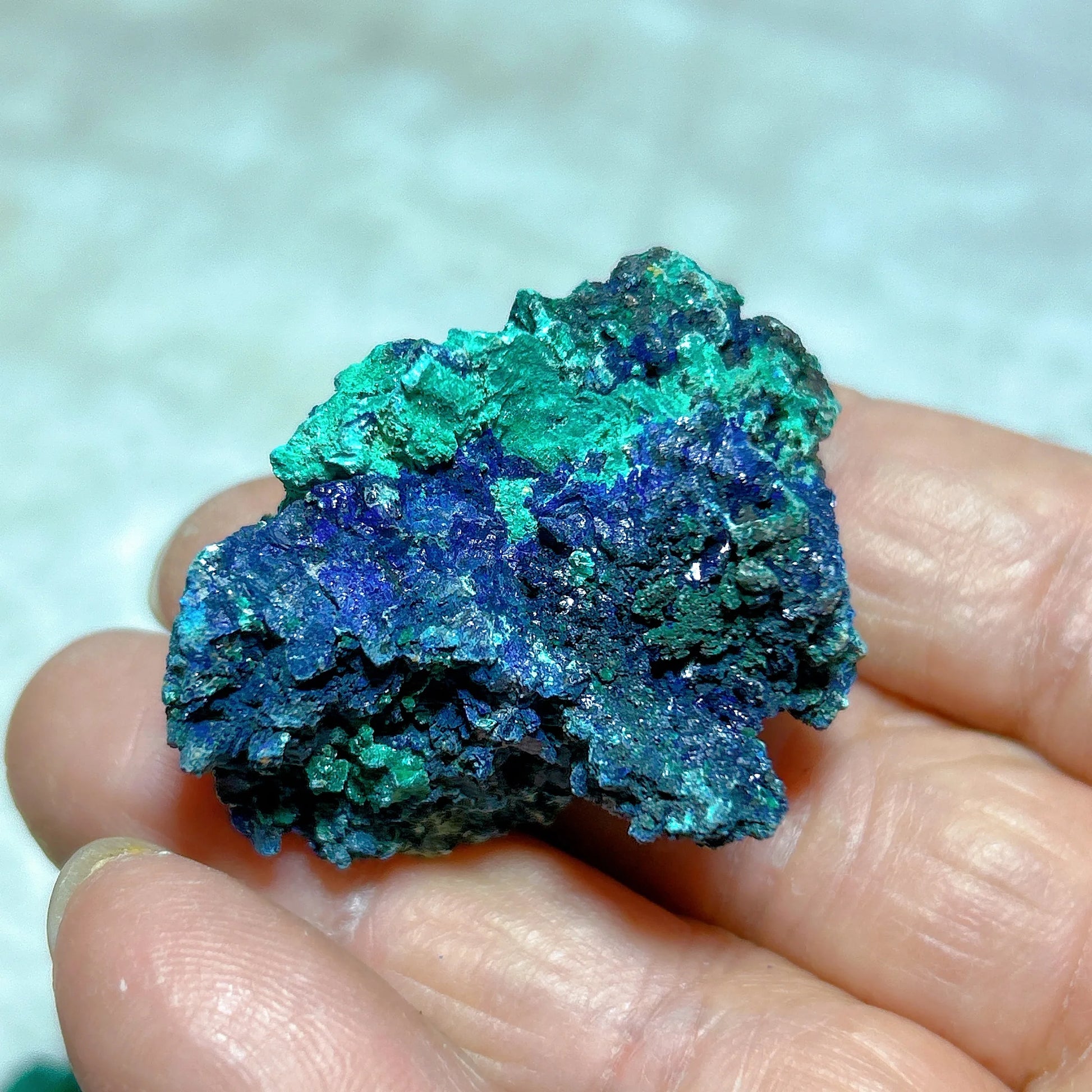 Blue Chrysocolla with Azurite Stone-ToShay.org
