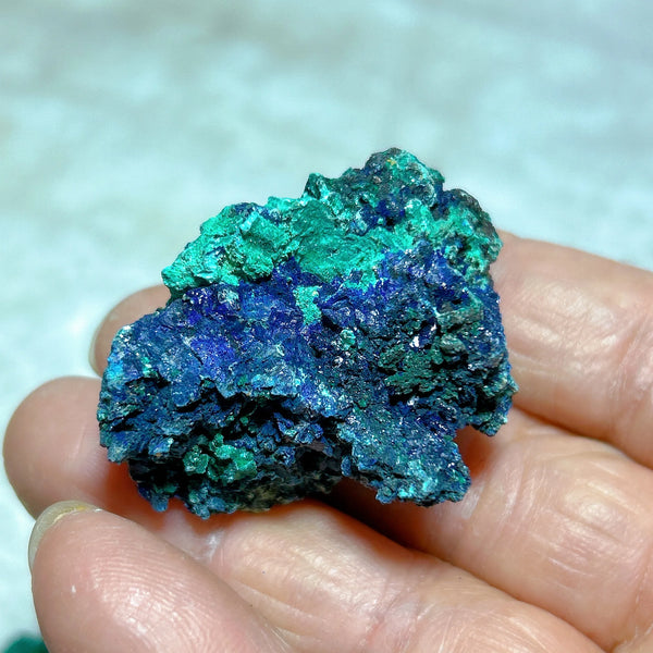 Blue Chrysocolla with Azurite Stone-ToShay.org