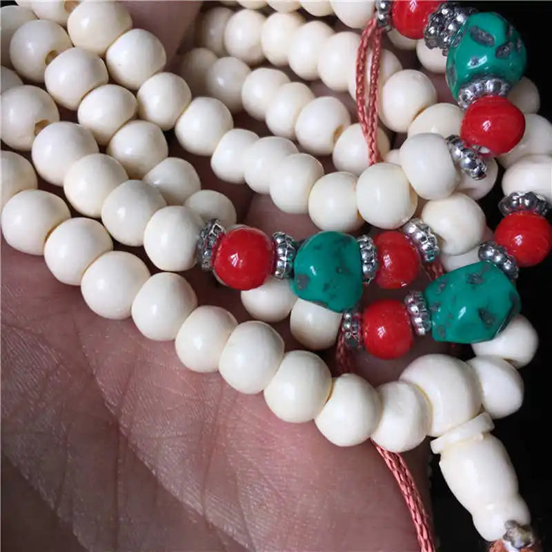 White Yak Bone Beads-ToShay.org