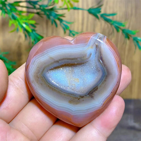 Red Agate Geode Heart-ToShay.org