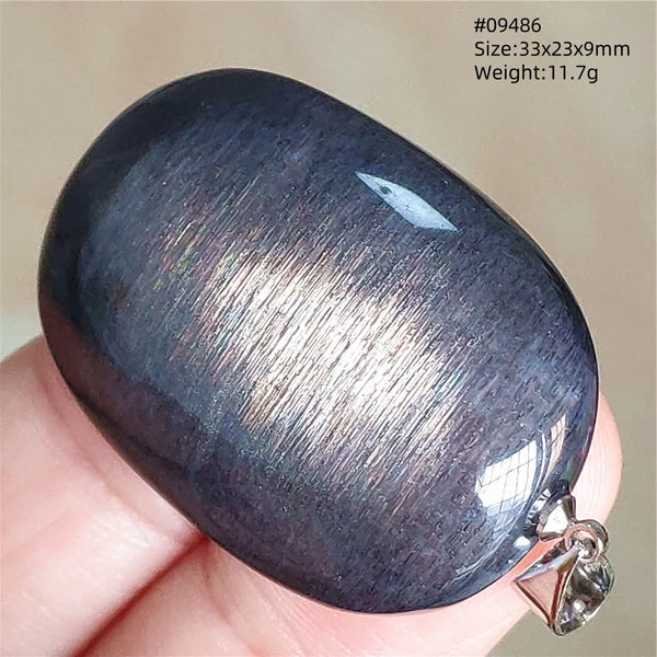 Black Sunstone Moonstone Pendant-ToShay.org