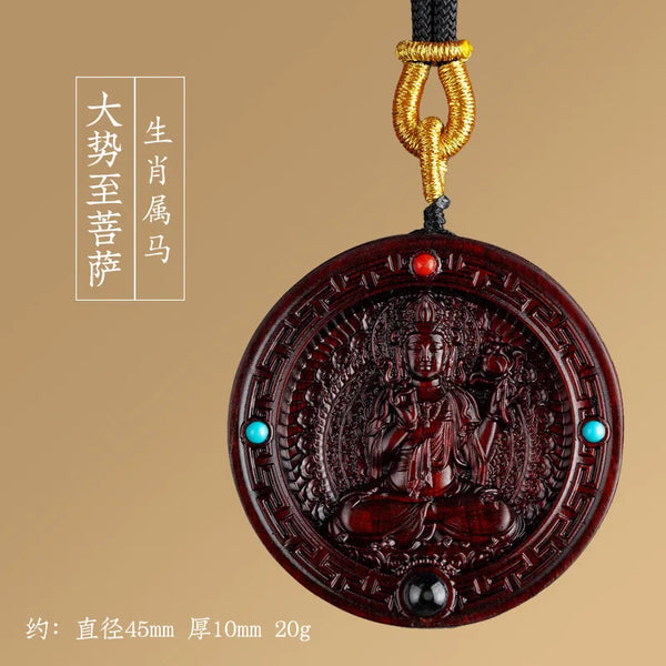 Purple Sandalwood Buddha Pendant-ToShay.org