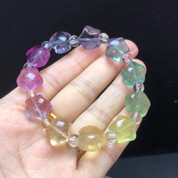 Rainbow Fluorite Star Bracelet-ToShay.org