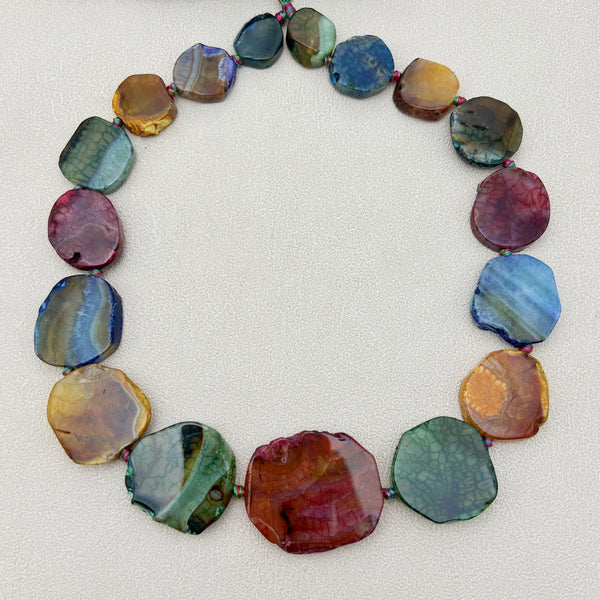 Mixed Dragon Veins Agate Slice-ToShay.org