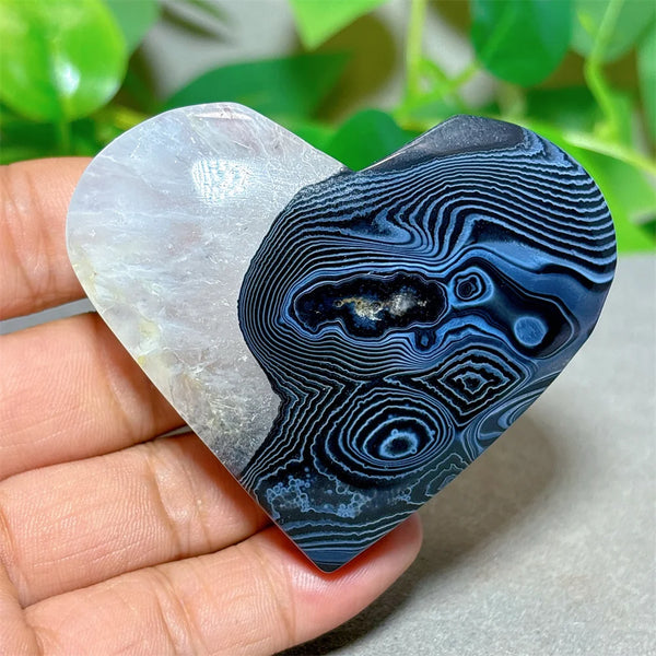 Black Silk Agate Heart-ToShay.org