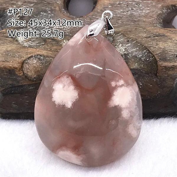 Pink Cherry Agate Pendant-ToShay.org