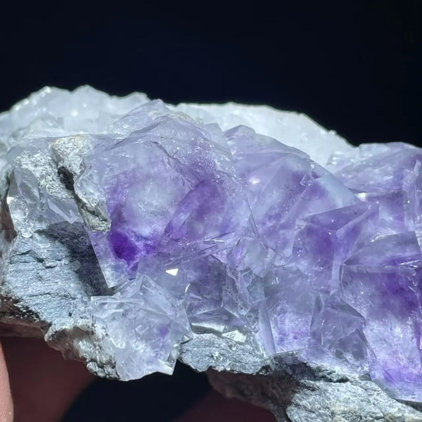 Purple Cubic Phantom Fluorite-ToShay.org