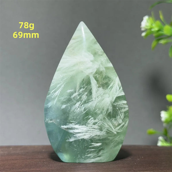 Green Feather Fluorite Torch-ToShay.org
