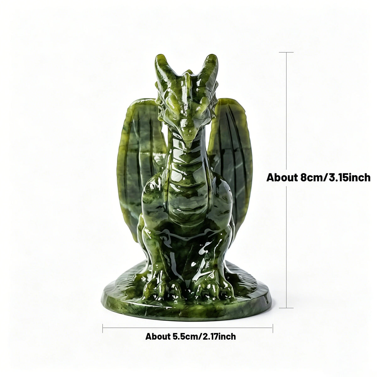 Green Jade Winged Dragon-ToShay.org