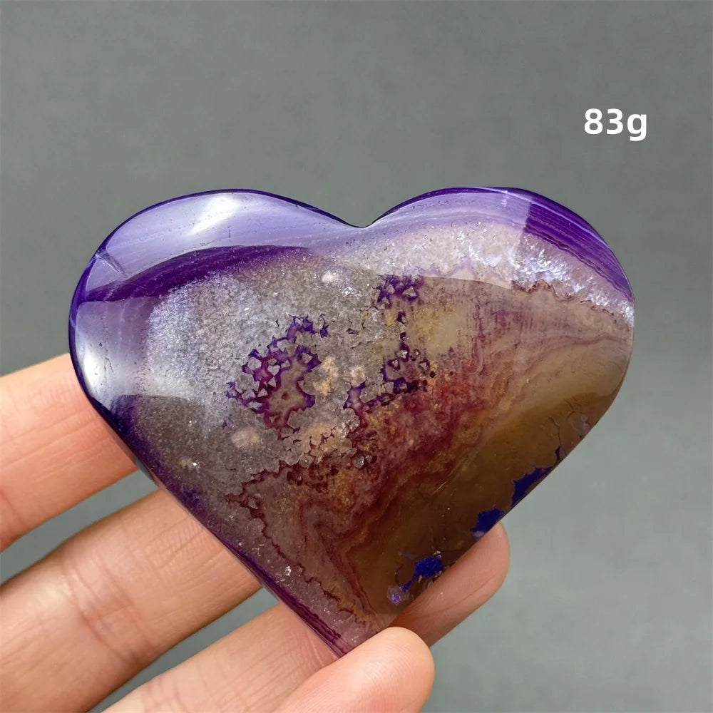 Purple Agate Heart-ToShay.org