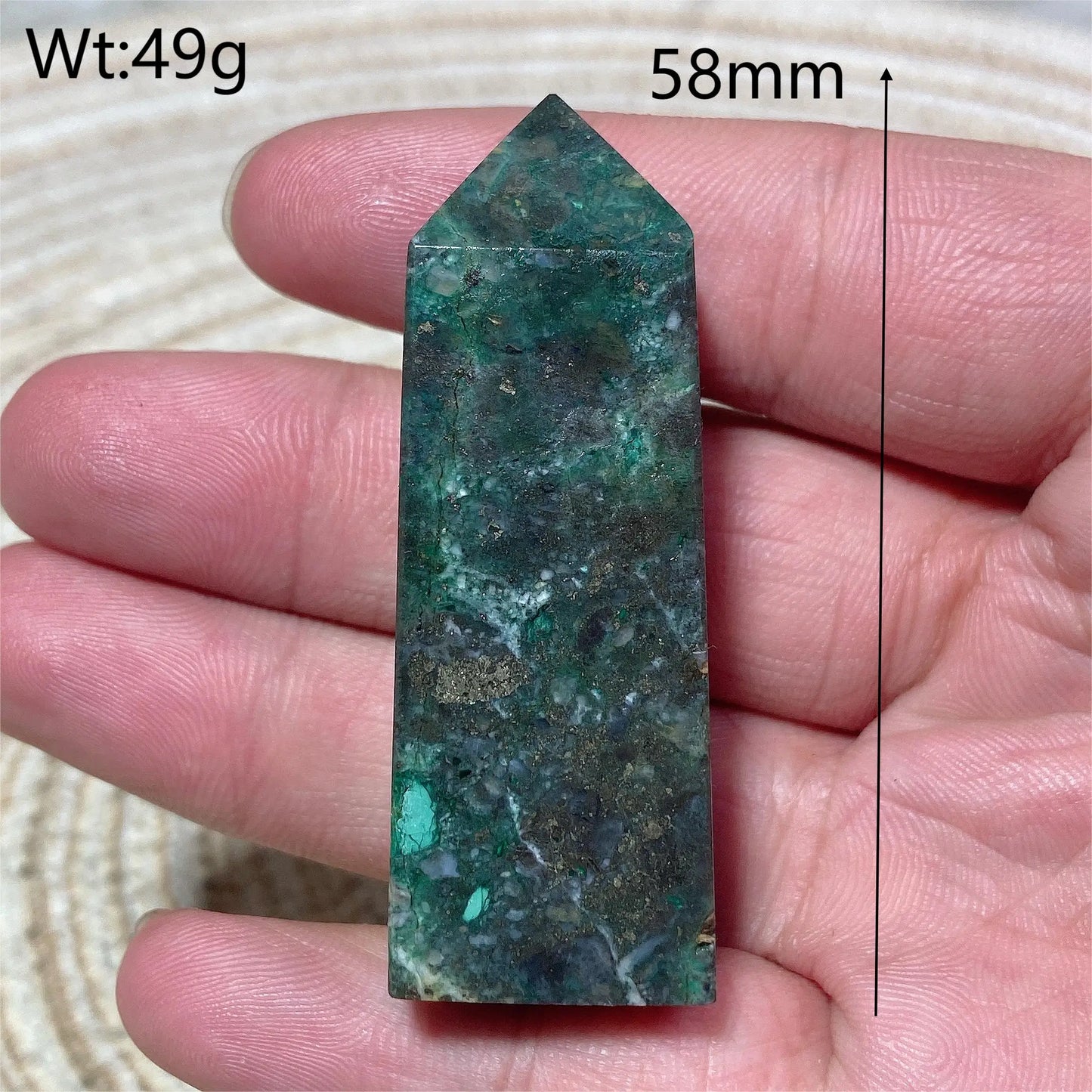 Blue Dioptase Pyrite Tower-ToShay.org