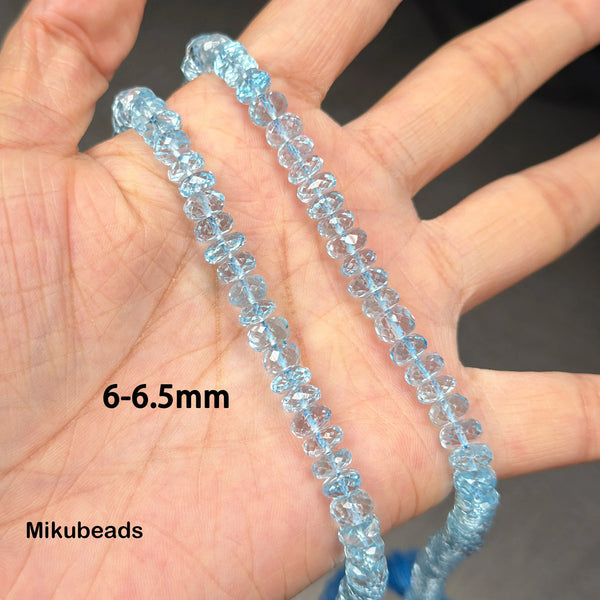 Blue Topaz Rondelle Beads-ToShay.org