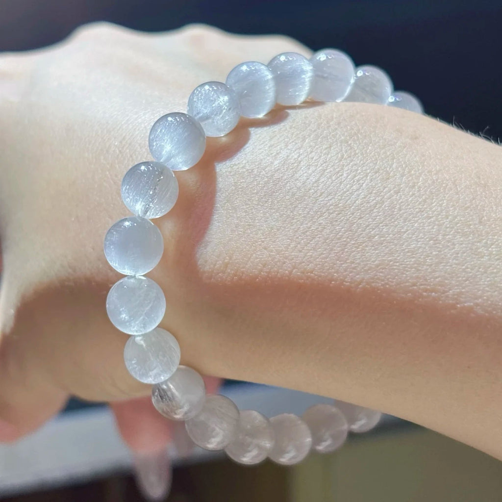 White Rutilated Quartz Bracelet-ToShay.org
