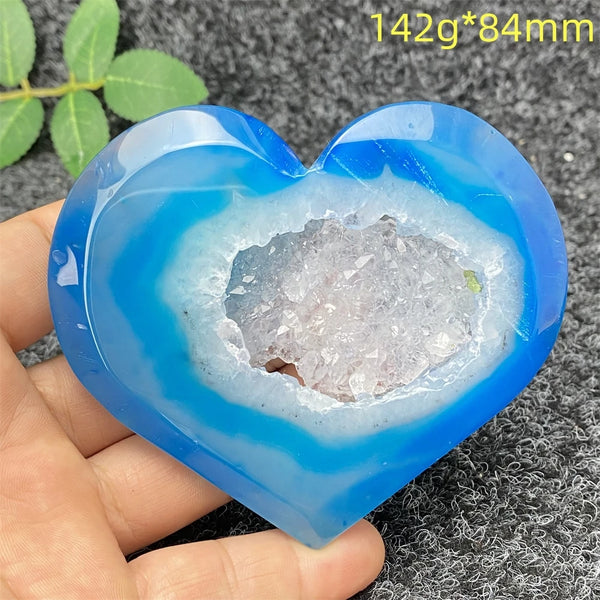 Blue Agate Geode Heart-ToShay.org
