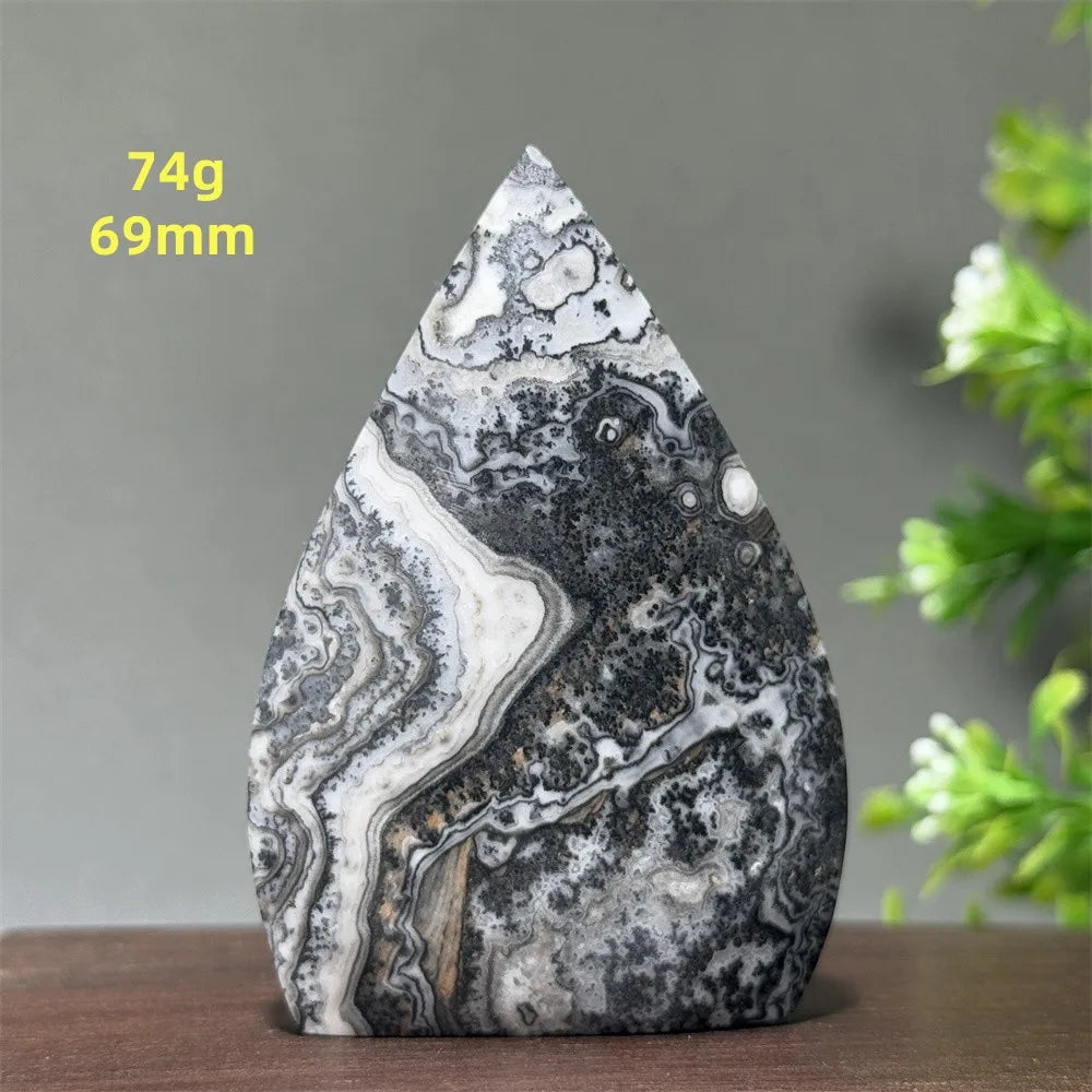 Grey Striped Agate Torch-ToShay.org
