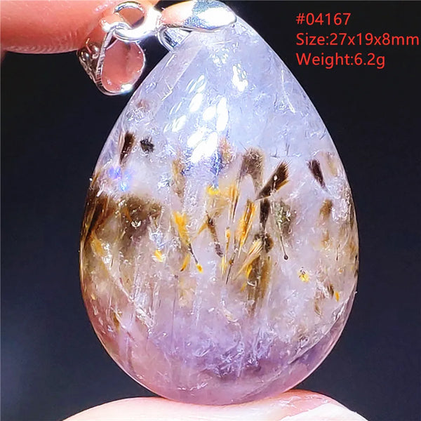 Gold Rutilated Pendant-ToShay.org