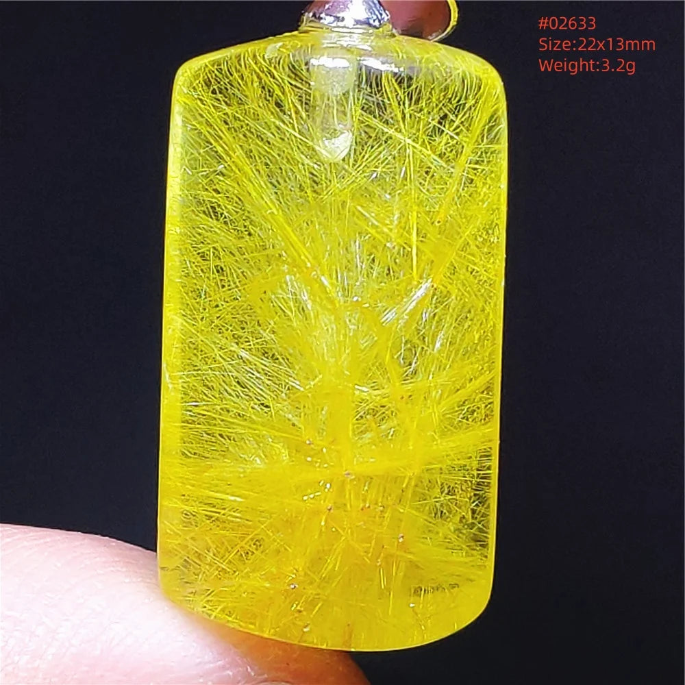 Yellow Rutilated Quartz Pendant-ToShay.org