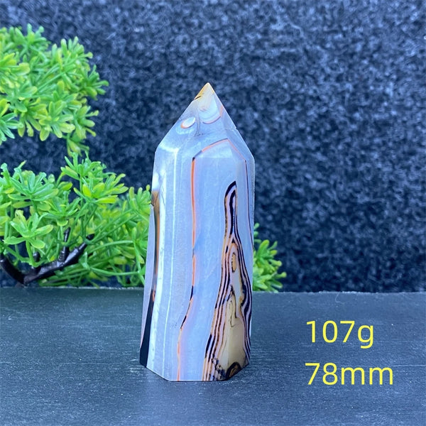 Black Red Striped Agate Point-ToShay.org