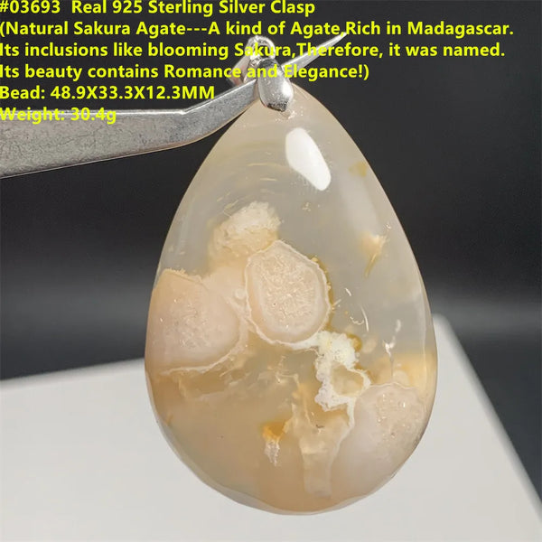 Pink Sakura Agate Pendants-ToShay.org