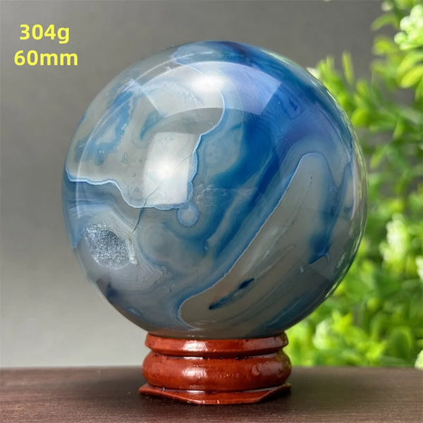 Blue Agate Ball-ToShay.org