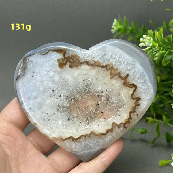Grey Agate Geode Heart-ToShay.org
