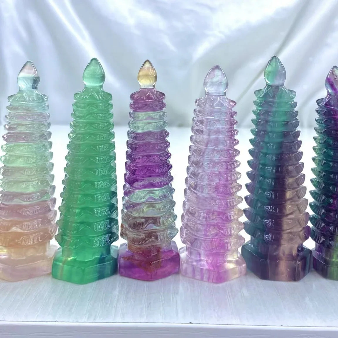 Rainbow Fluorite Figurines-ToShay.org