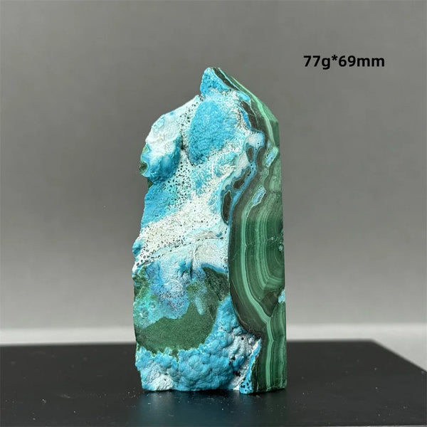 Blue Chrysocolla Malachite Point-ToShay.org