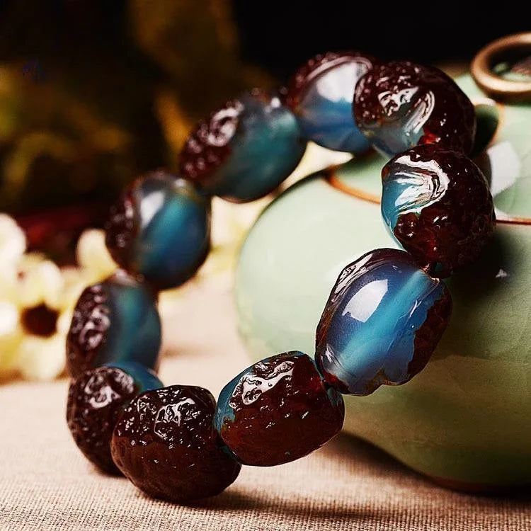 Blue Amber Bracelet-ToShay.org