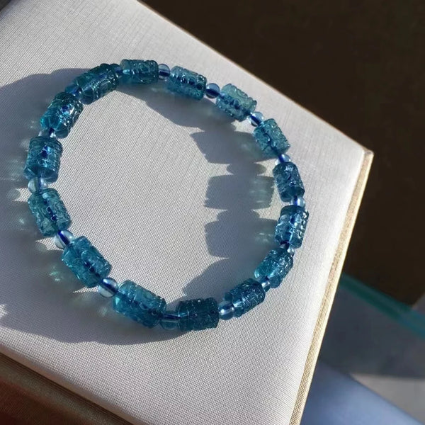 Blue Aquamarine Bracelet-ToShay.org