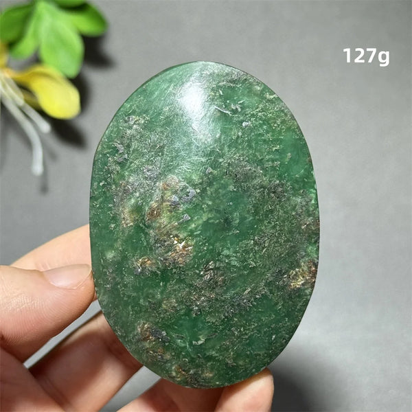 Green Emerald Quartz Palm Stone-ToShay.org
