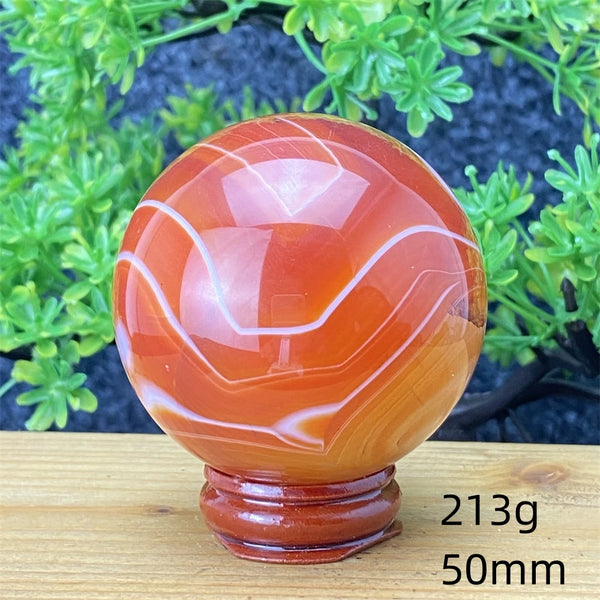 Red Striped Agate Ball-ToShay.org