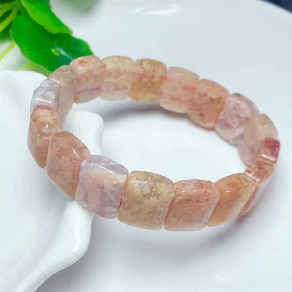 Yellow Flower Agate Bangle-ToShay.org