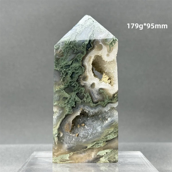 Green Aquatic Agate Tower-ToShay.org