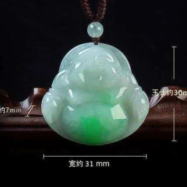 Green Jadeite Maitreya Buddha-ToShay.org