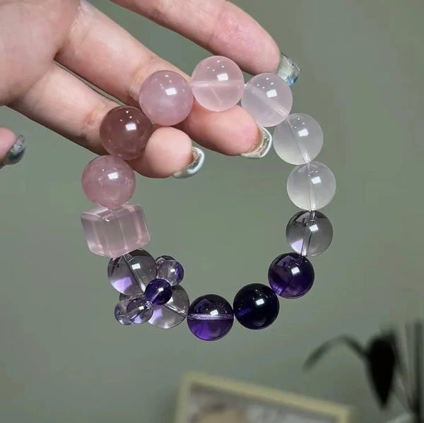 Purple Pink Crystal Bracelet-ToShay.org