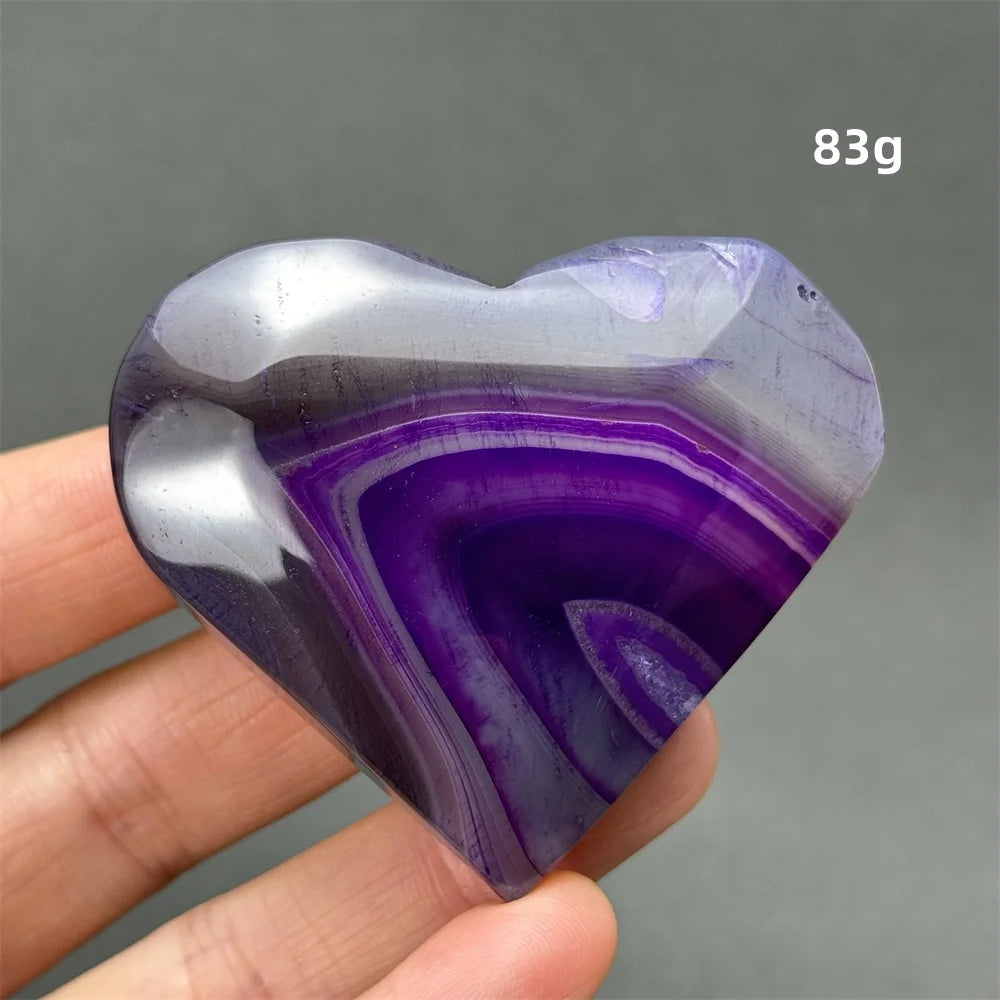 Purple Agate Heart-ToShay.org
