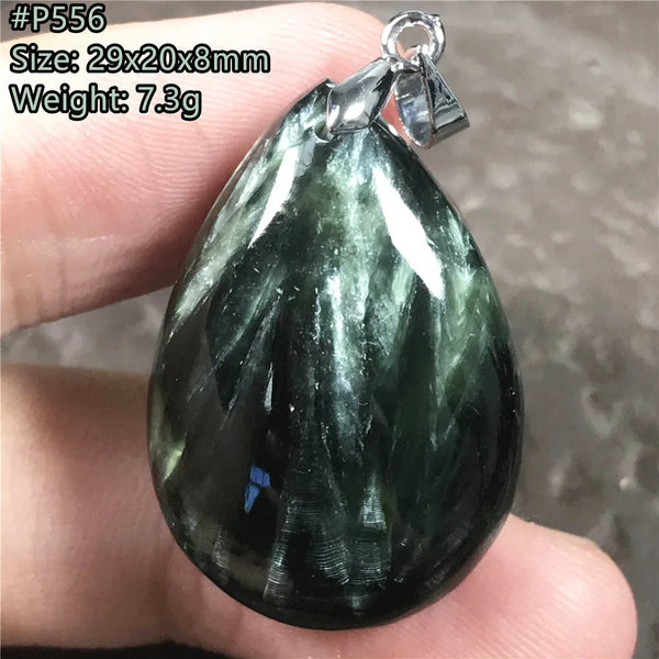Green Seraphinite Pendant-ToShay.org