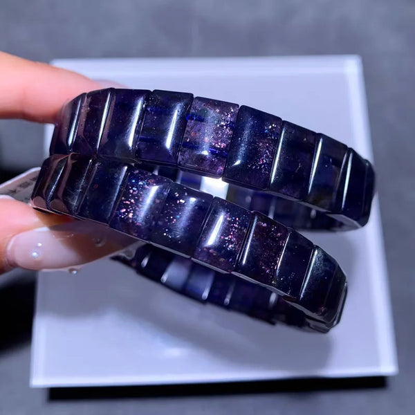 Blue Dichroite Cordierite Bracelet-ToShay.org