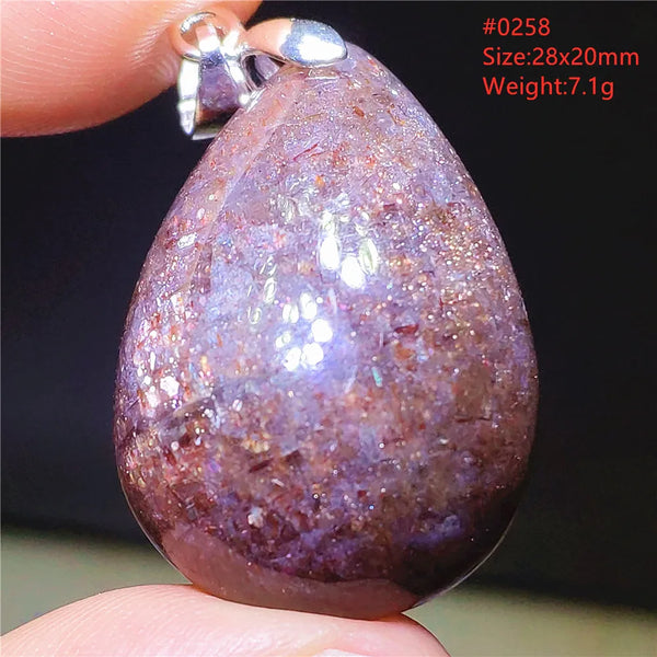 Blue Blood Red Lolite Pendant-ToShay.org